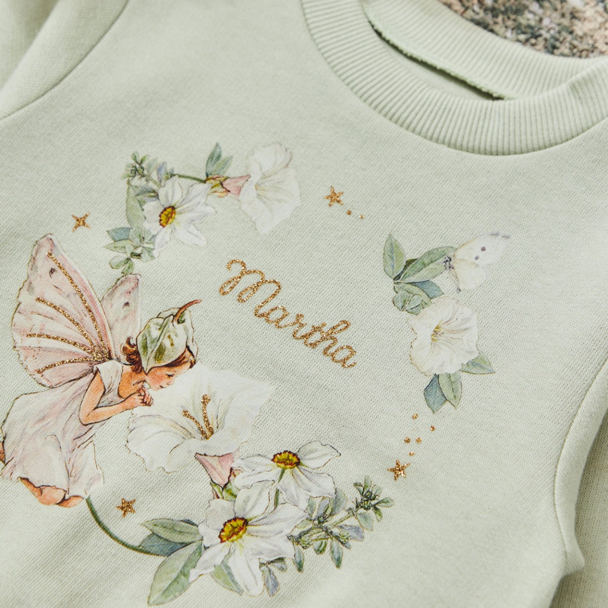Personalised Flower Fairies™ Wreath Sage Sweatshirt