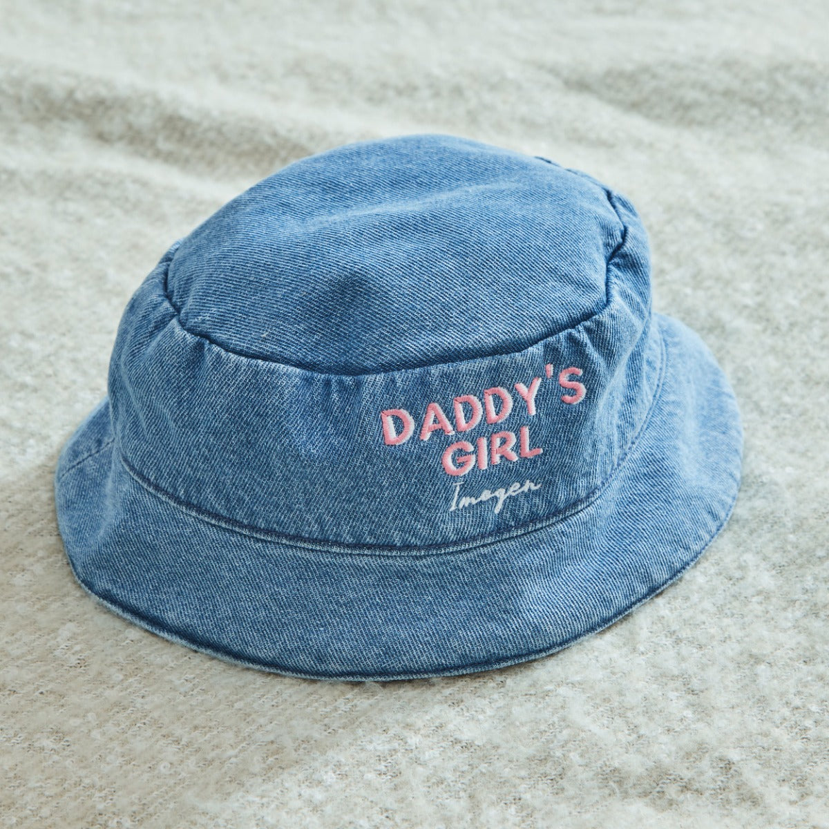 Personalised Girls' Family Denim Bucket Hat