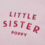 Personalised Little Sister Sweatshirt in Pink