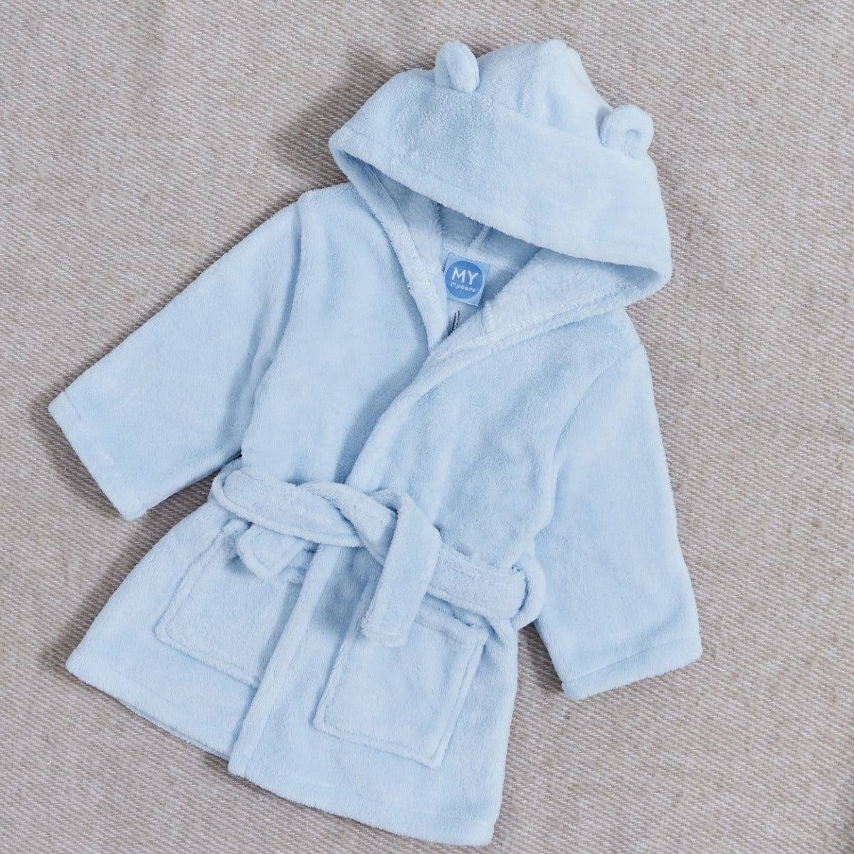 Personalised Little Brother Blue Fleece Robe