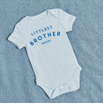 Personalised Littlest Brother Blue Bodysuit