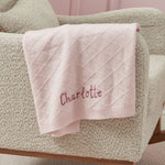 Personalised Pink Cashmere Blanket
