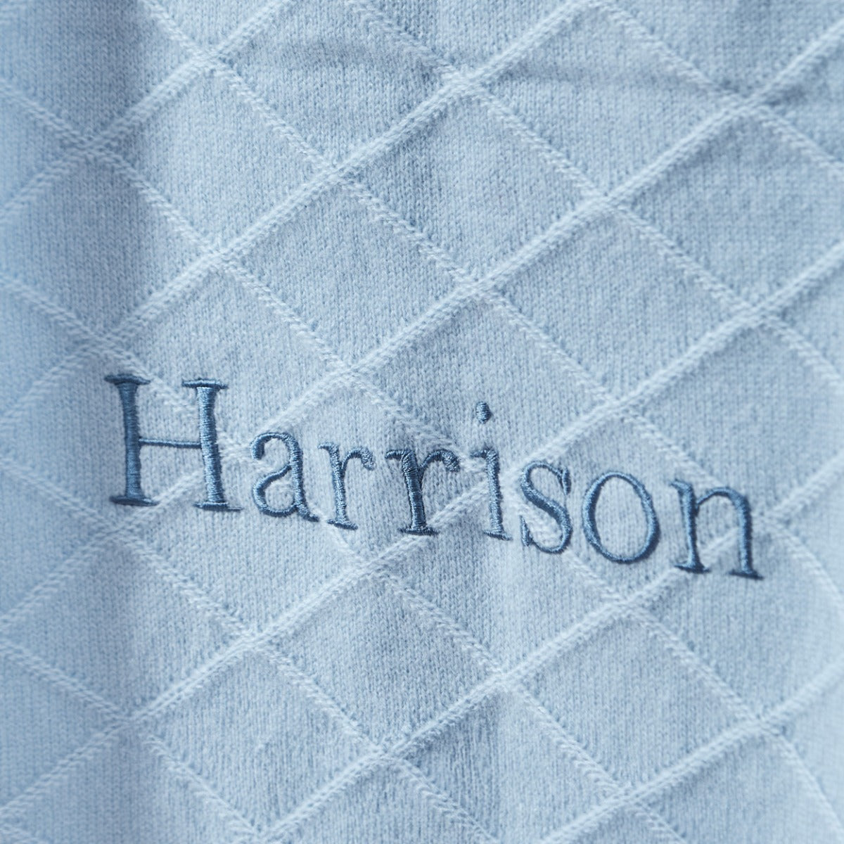 Personalised Blue Cashmere Blanket