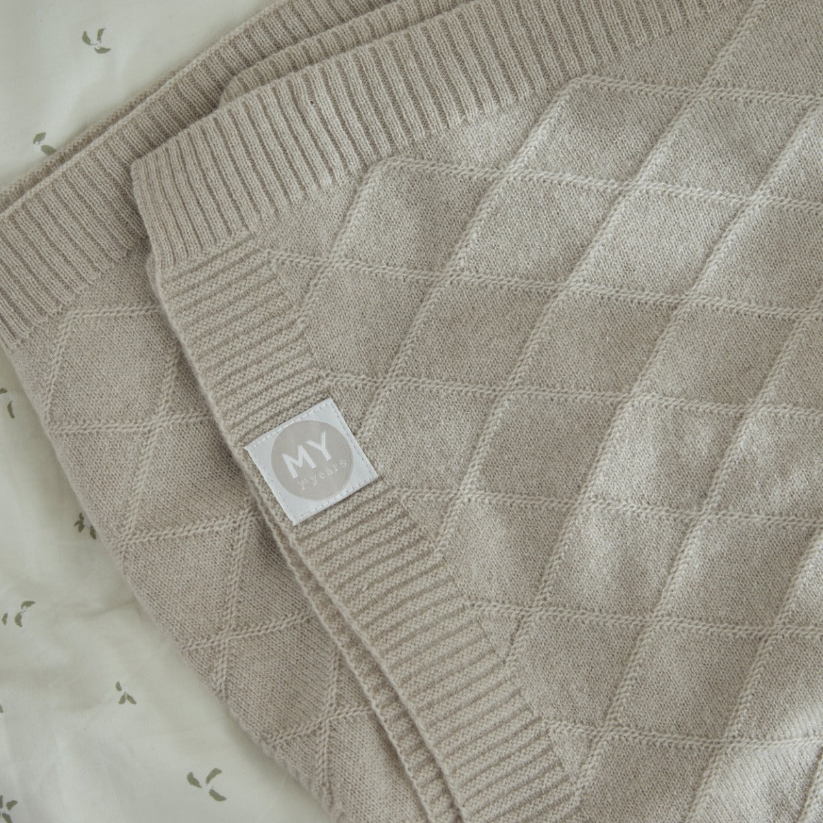 Personalised Oatmeal Cashmere Blanket