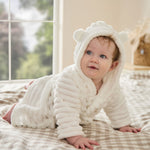 Personalised Ivory Ribbed Fleece Robe