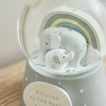 Personalised Born To Be Loved Elephant Snow Globe