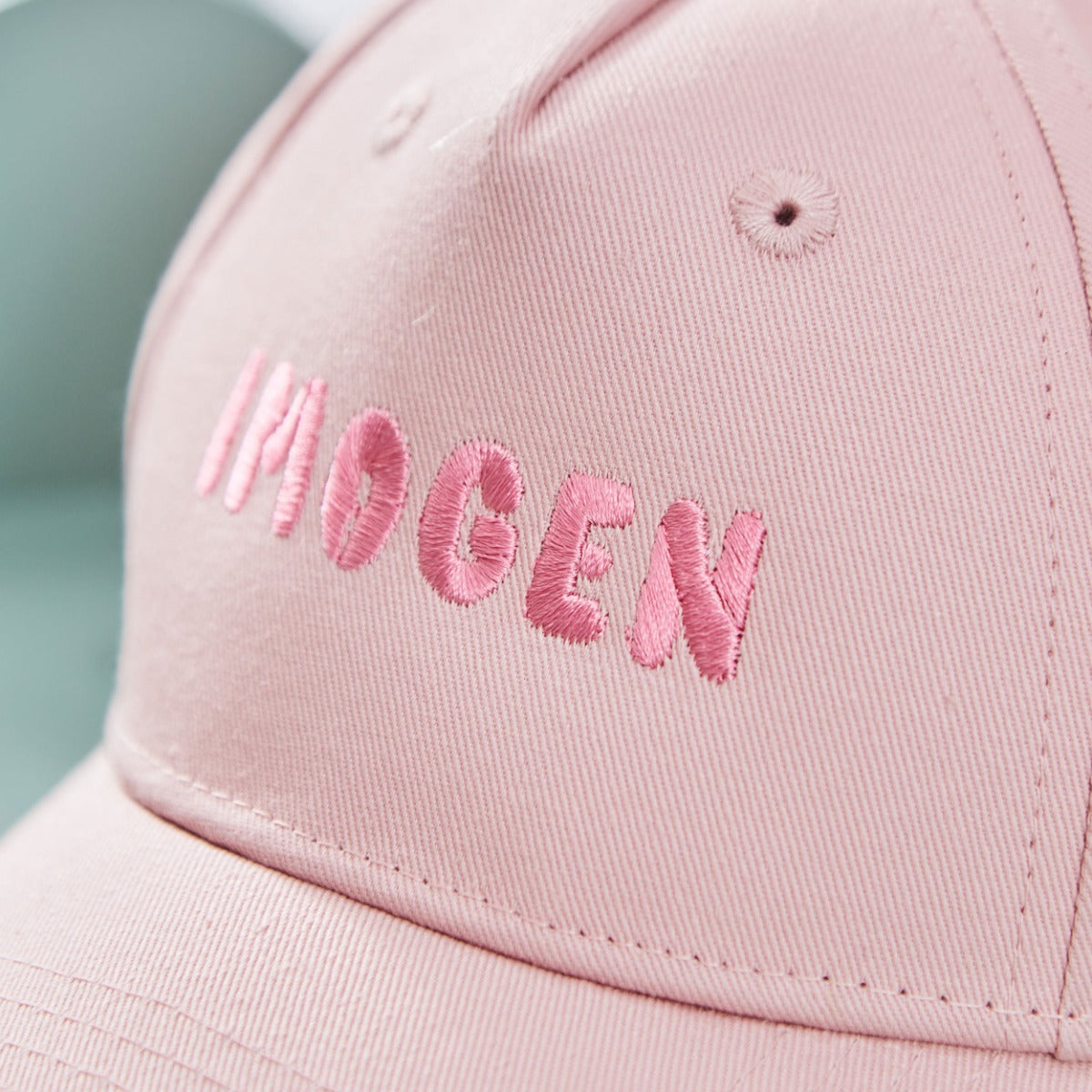 Personalised Simple Name Baseball Cap in Pink