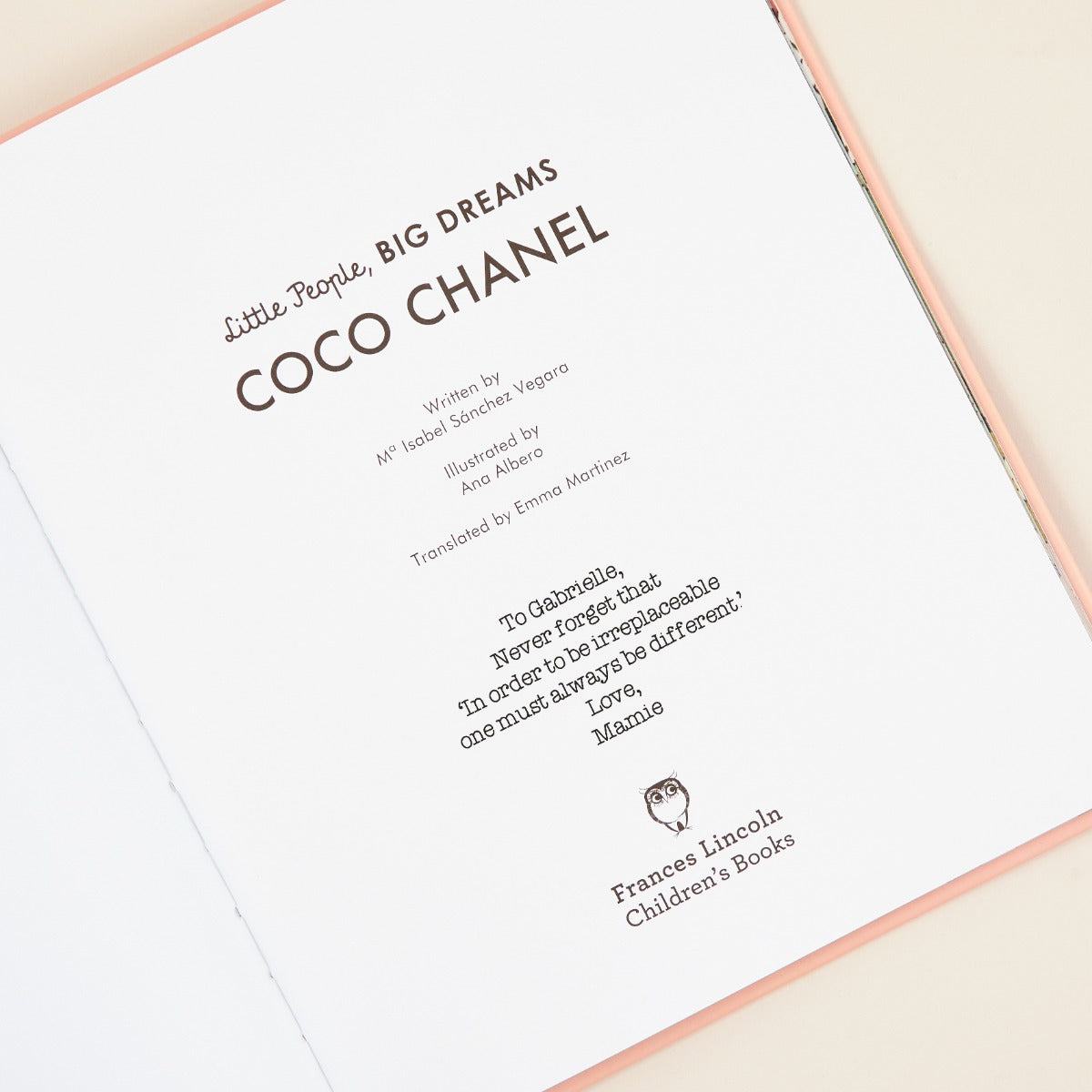 Personalised Little People, Big Dreams Coco Chanel Book