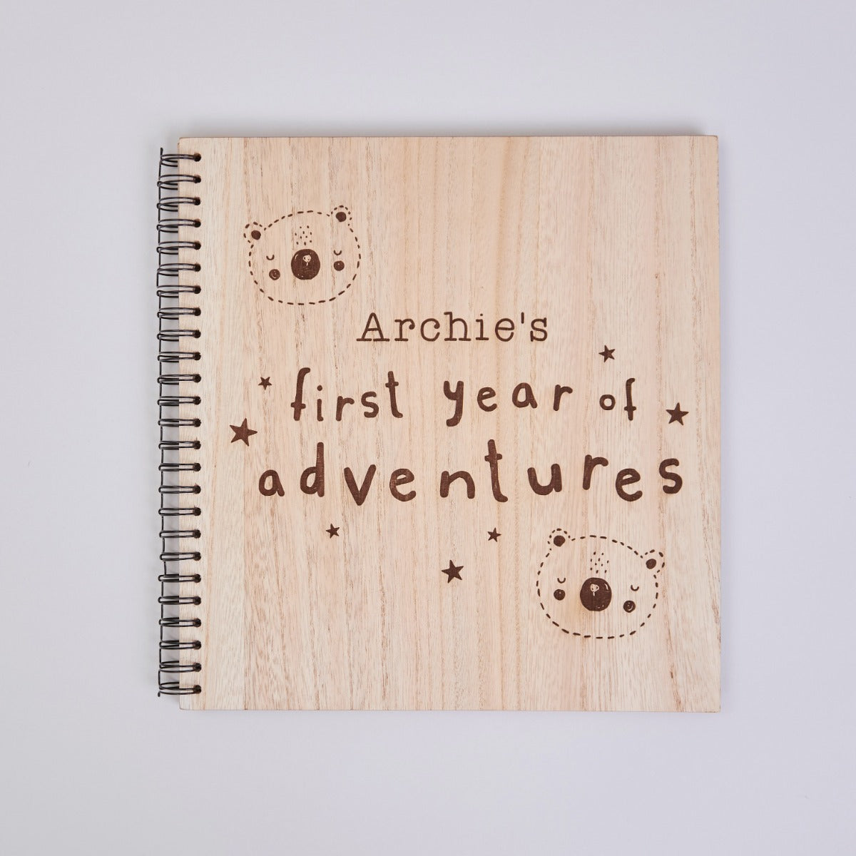 Personalised 'First Year' Wooden Scrapbook