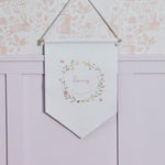 Personalised Floral Wreath Wall Hanging