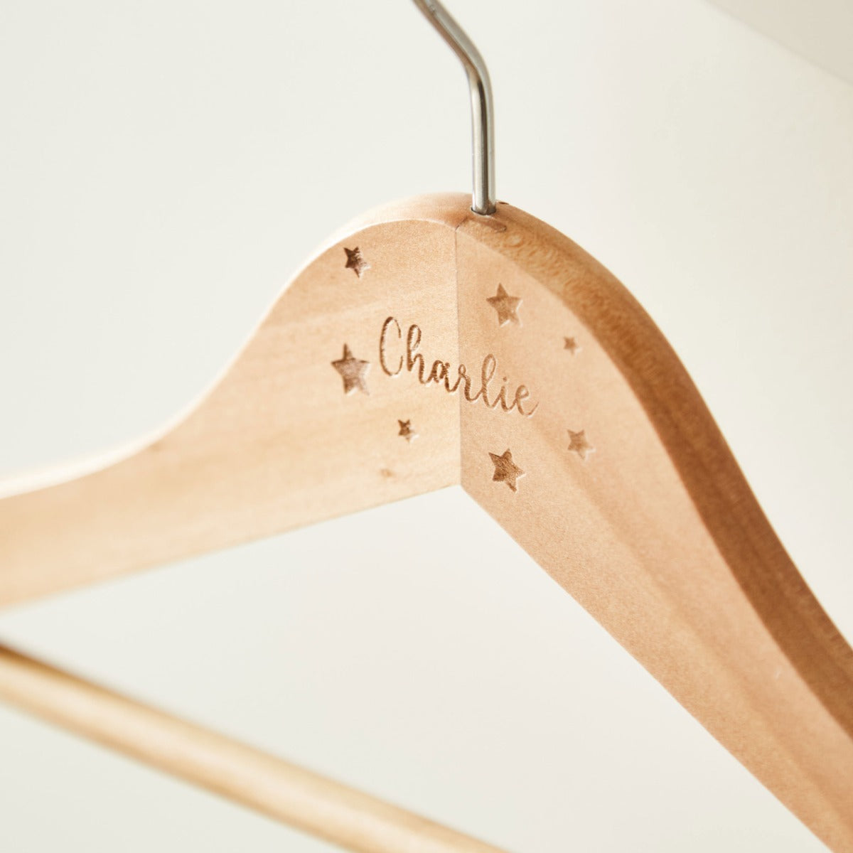 Personalised Star Wooden Clothes Hanger