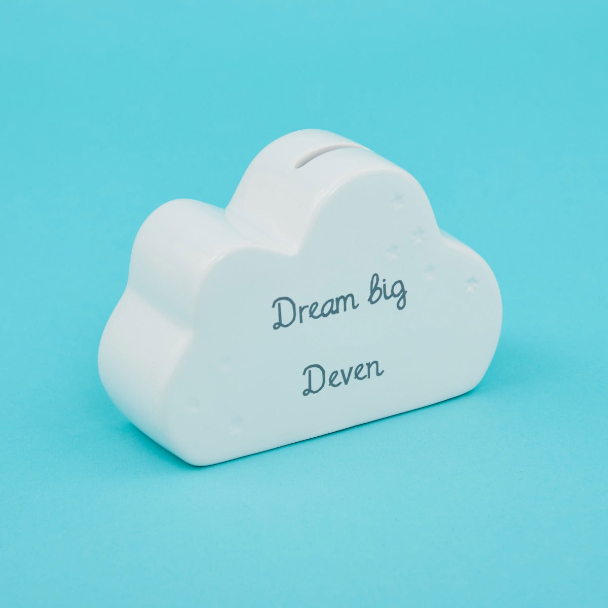 Personalised Ceramic Cloud Money Box