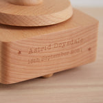 Personalised Wooden Music Carousel Wind Up Toy