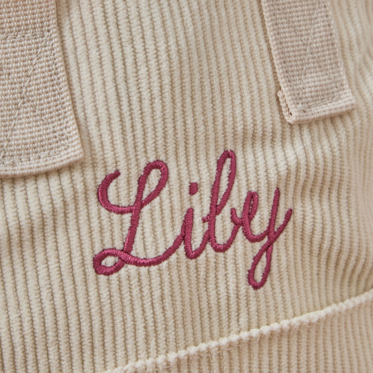 Personalised Heritage Floral Mini Cord Ecru Backpack