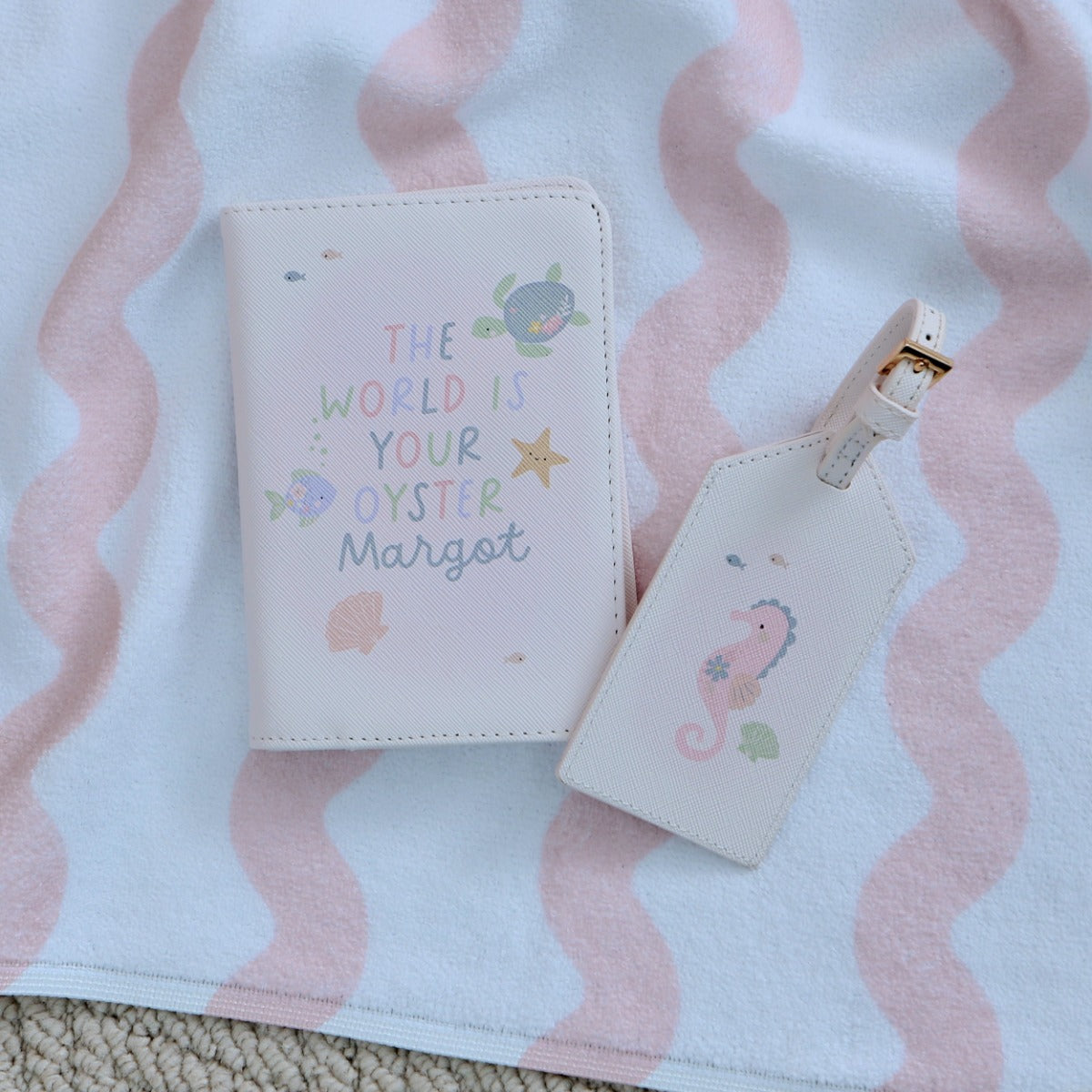 Personalised World Is Your Oyster White Passport and Tag