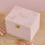 Personalised Bunny Floral Jewellery Box