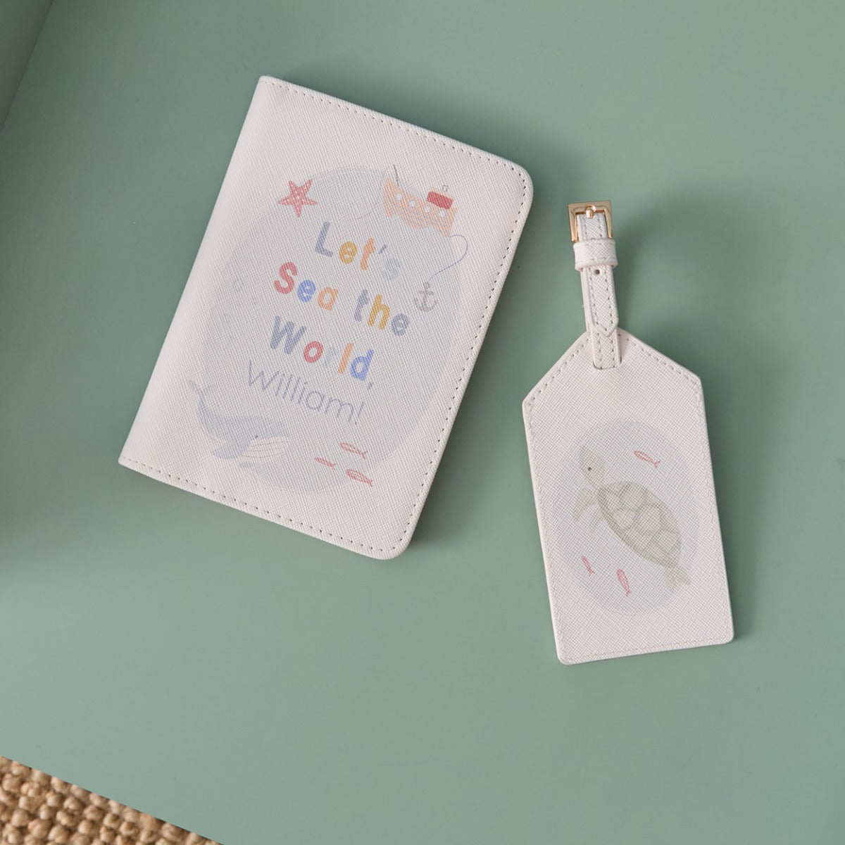 Personalised High Tide Sea The World Passport and Tag