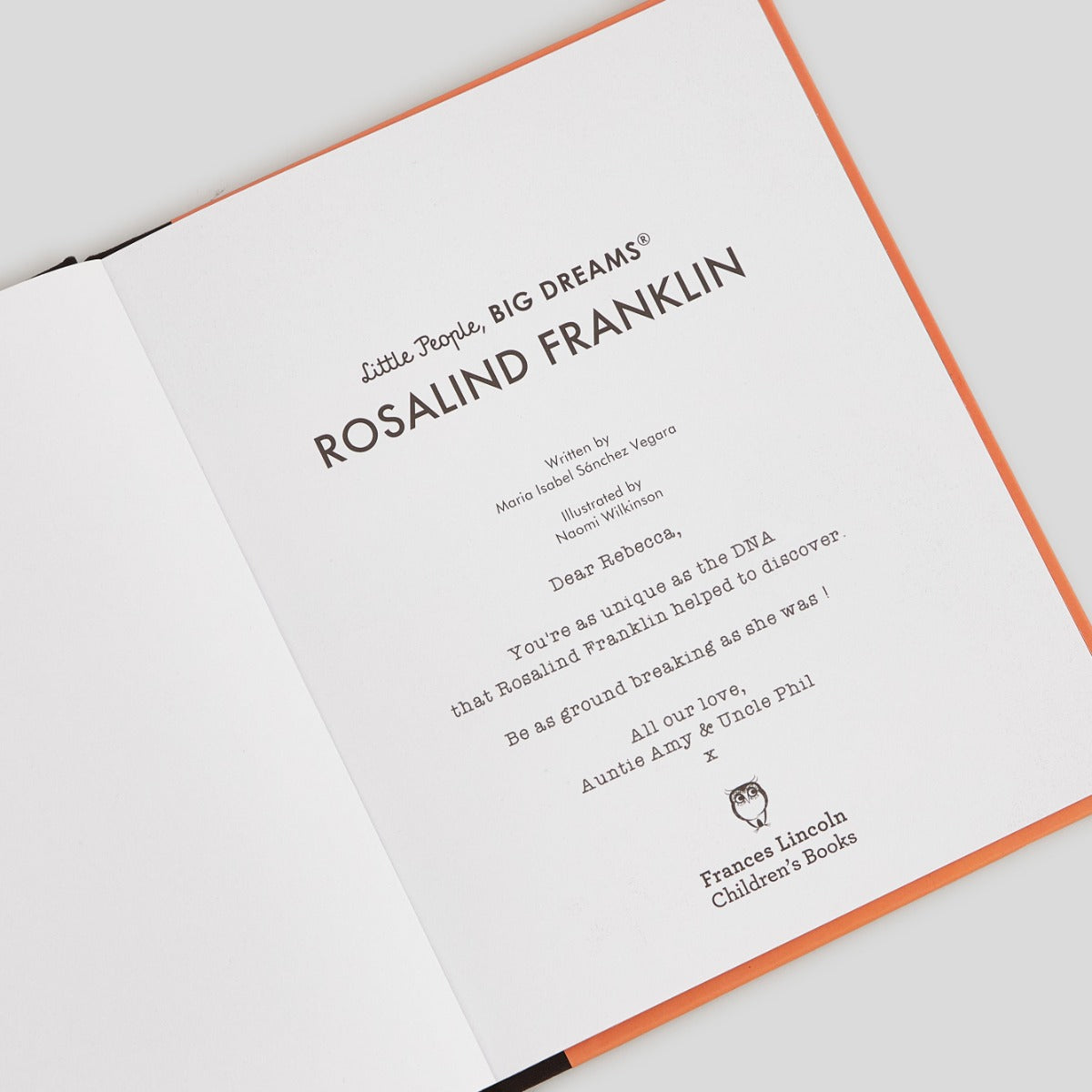 Personalised Little People Big Dreams Rosalind Franklin Book