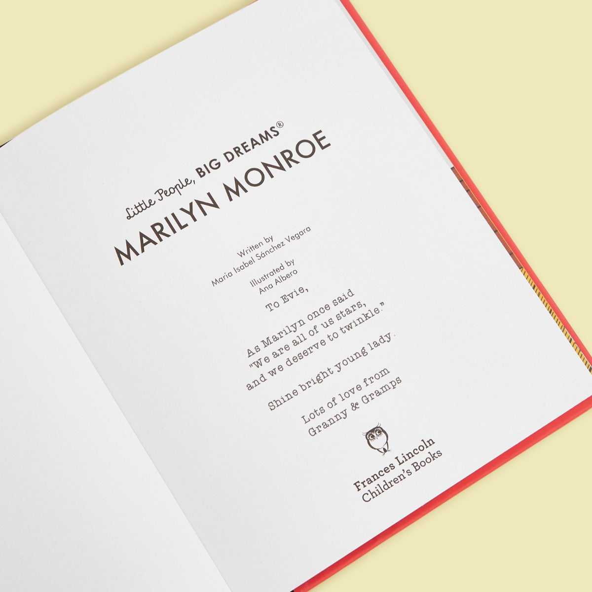 Personalised Little People Big Dreams Marilyn Monroe Book
