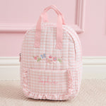 Personalised Garden Secrets Butterfly Pink Gingham Backpack