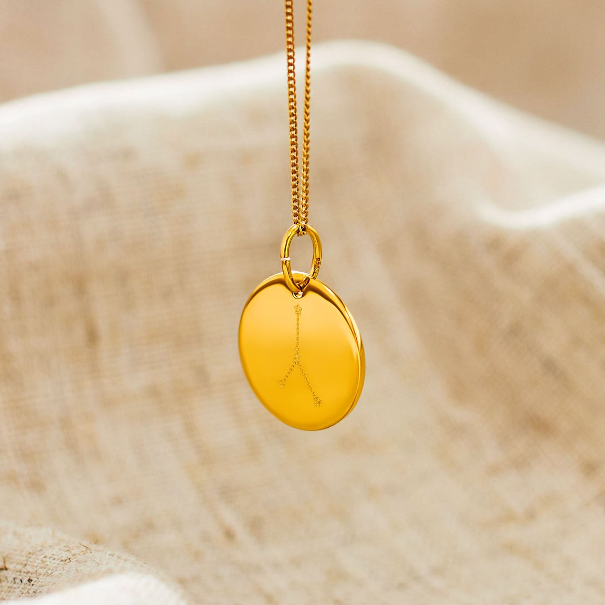 Personalised Gold Cancer Adults Necklace
