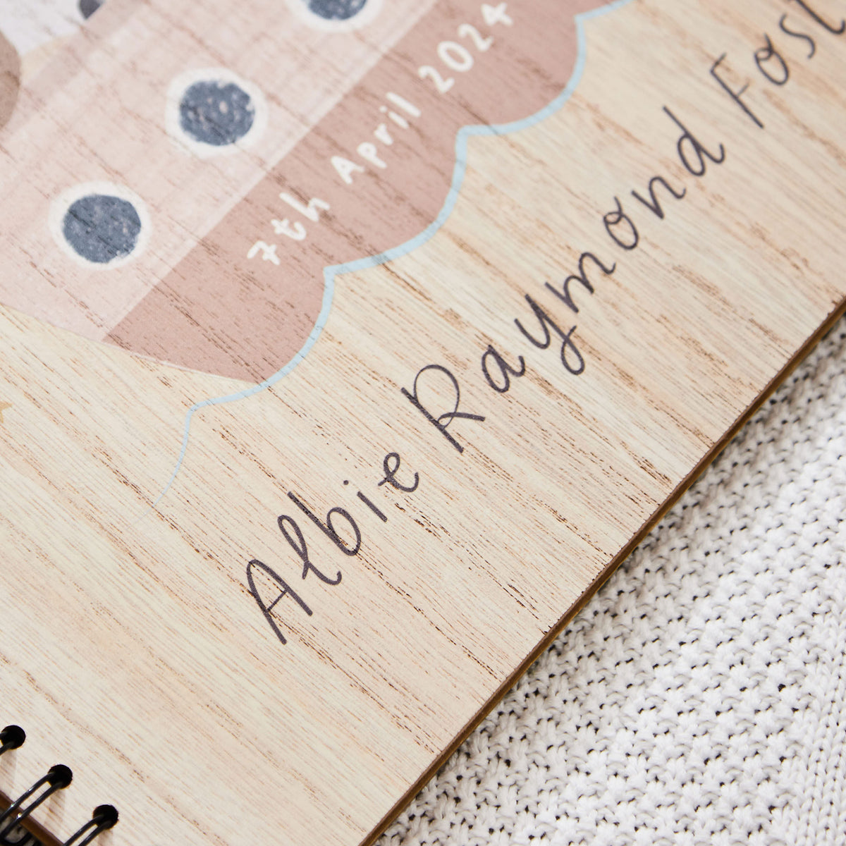 Personalised Animal On Your Christening Day Scrapbook