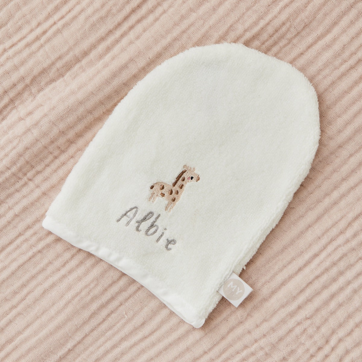 Personalised Giraffe Bath Mitt