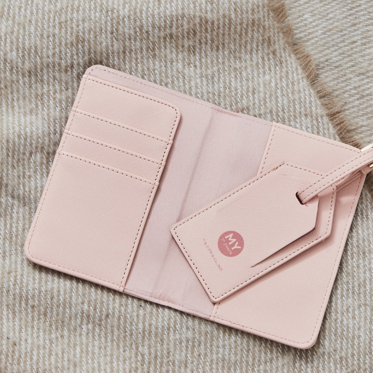Personalised Flopsy™ Bunny Pink Passport Holder & Luggage Tag Set