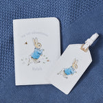 Personalised Peter Rabbit™ White Passport Holder & Luggage Tag