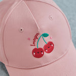 My Kids Personalised Cherry Pink Baseball Cap 