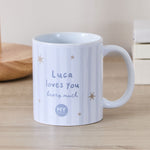Personalised Blue Stripe Father's Day Mug