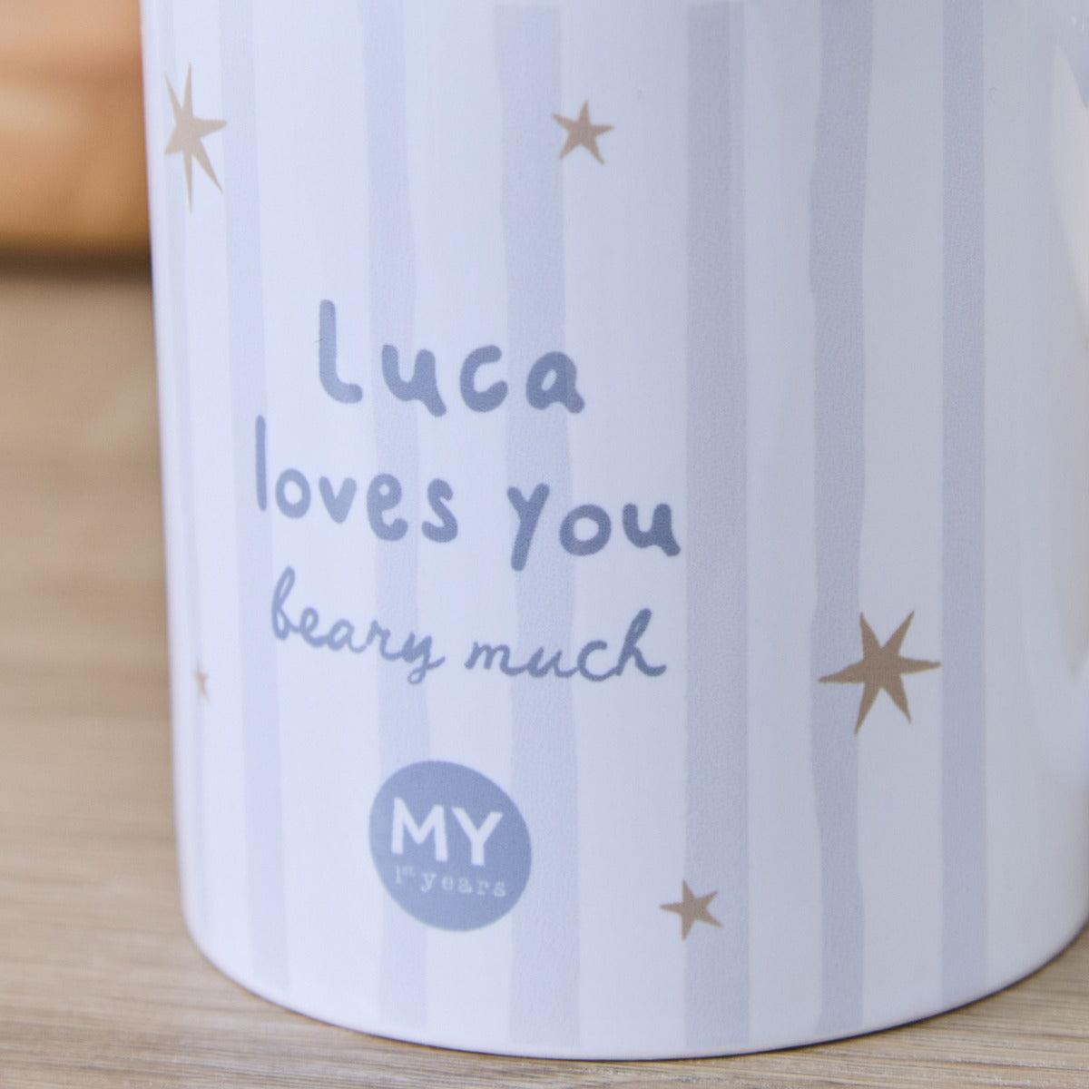 Personalised Blue Stripe Father's Day Mug