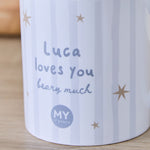 Personalised Blue Stripe Father's Day Mug