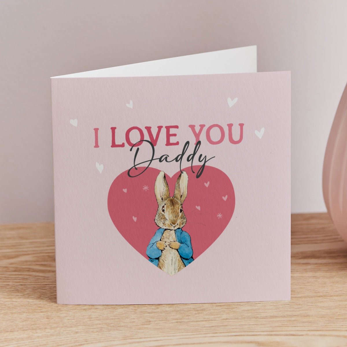 Personalised Daddy Valentine's Day Peter Rabbit Greeting Card