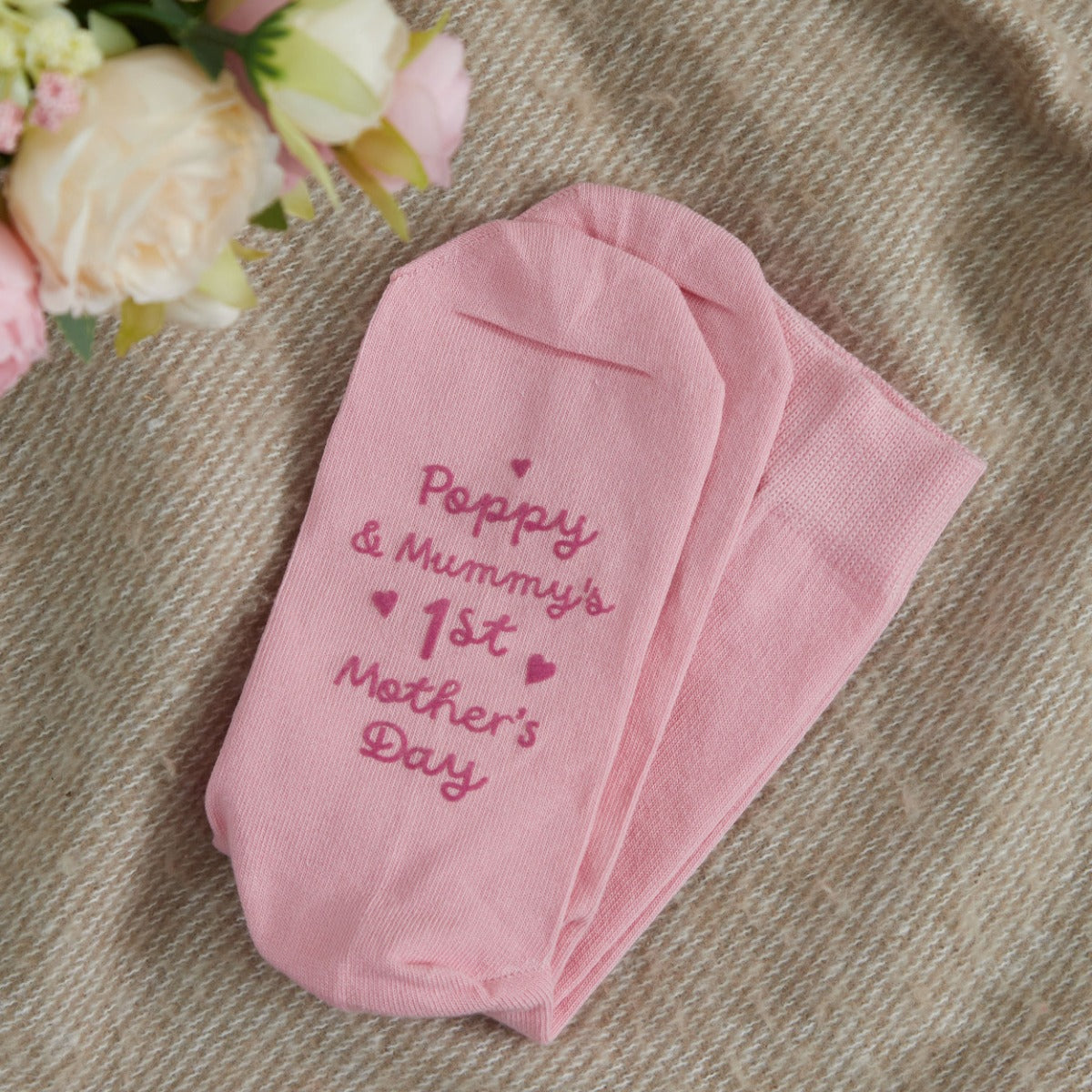Personalised Pink 1st Mother's Day Socks