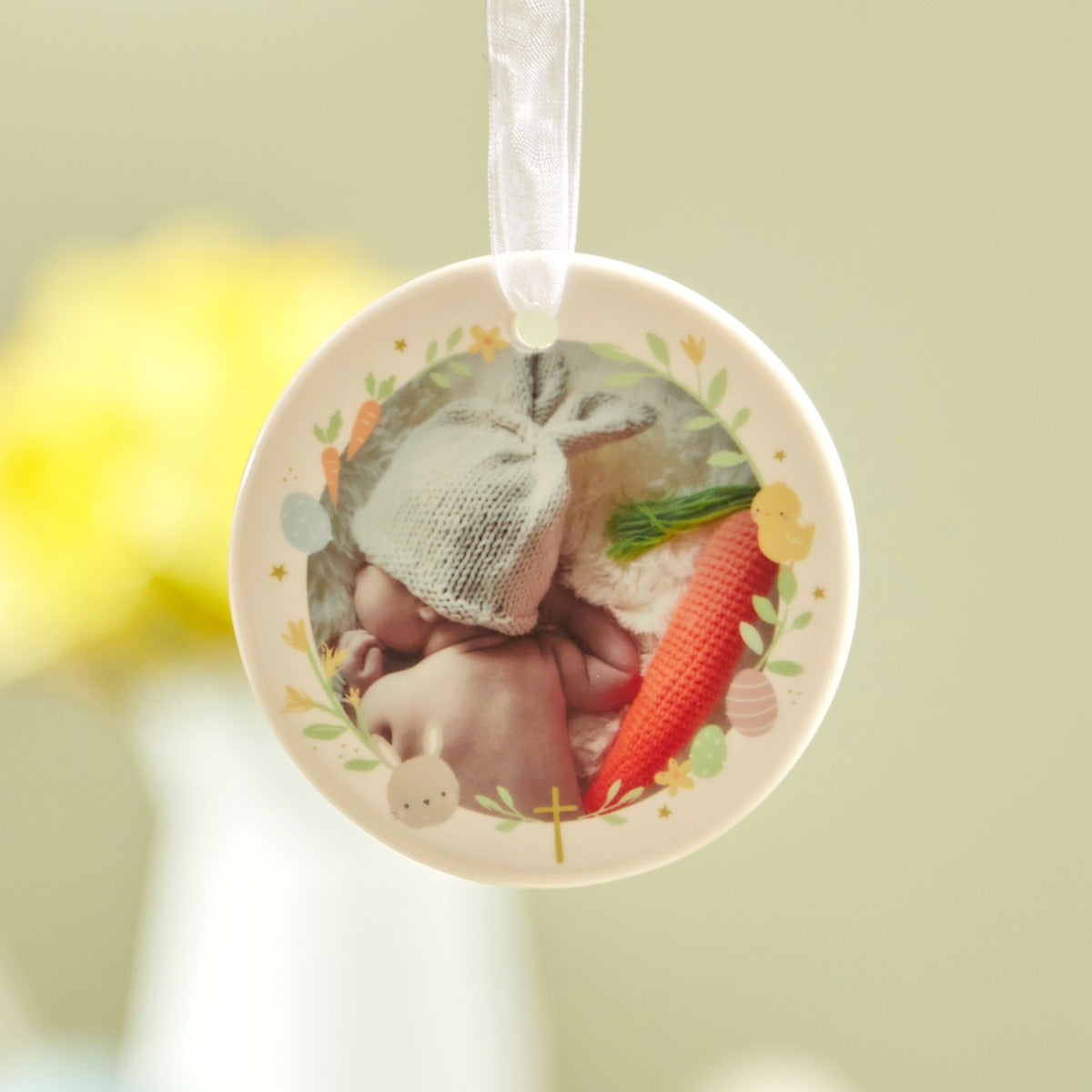 Personalised Easter Photo Ceramic Decoration