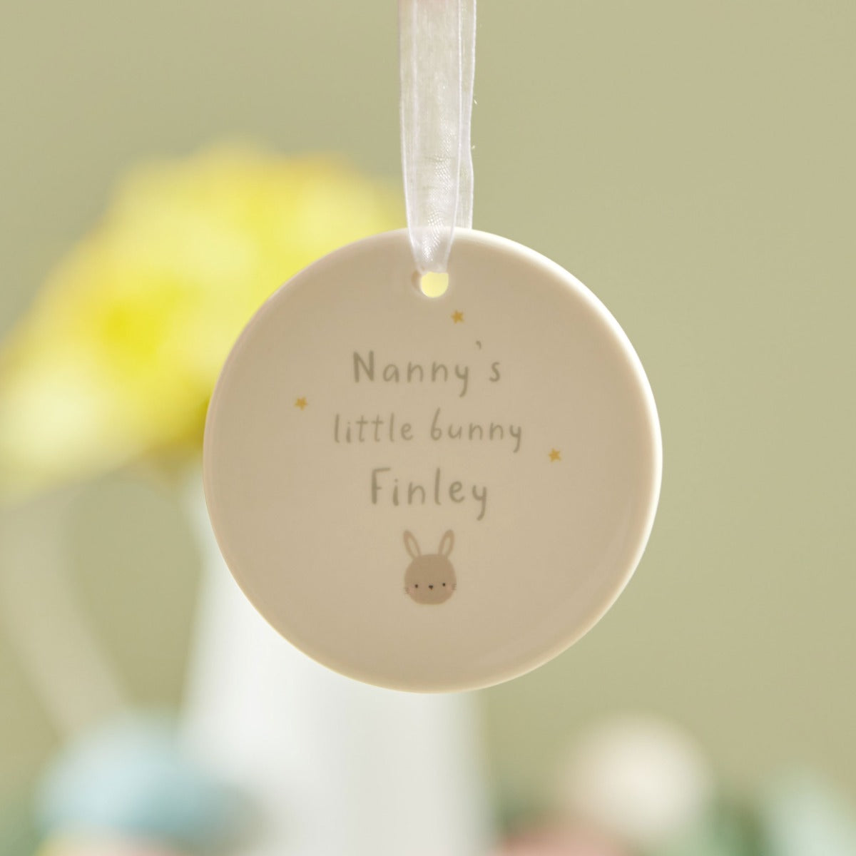 Personalised Easter Photo Ceramic Decoration