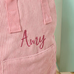 Personalised Big Name Pink Cord Mini Backpack