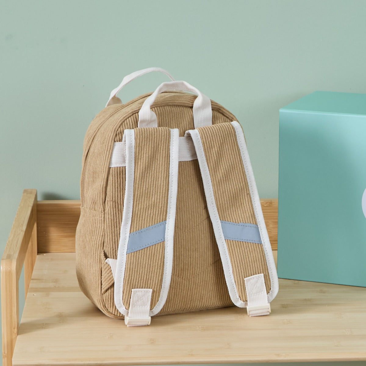 Personalised Big Name Caramel Cord Mini Backpack