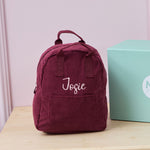 Personalised Big Name Berry Cord Mini Backpack
