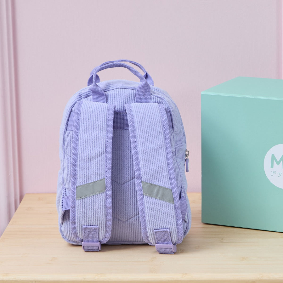 Personalised Big Name Lilac Cord Mini Backpack