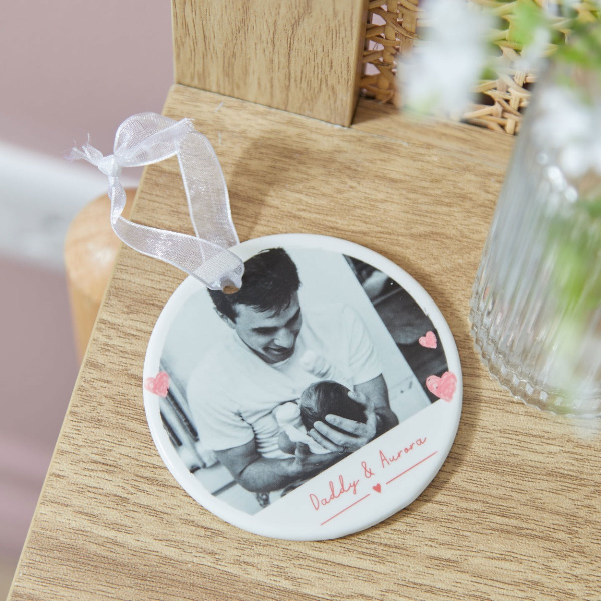 Personalised Our 1st Valentines Ceramic Decoration