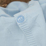 Personalised One More to Adore Light Blue Jacquard Blanket