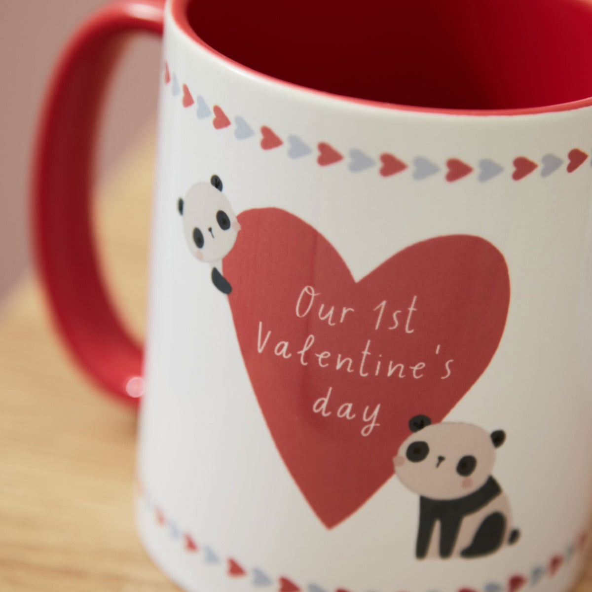 Personalised Our 1st Valentines Photo Red Mug