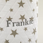 Personalised Medium White Star Storage Bag Personalised