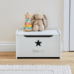 Personalised White Star Design Toy Box FSC®