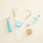 Personalised Blue Wooden Doctors Playset - Detail
