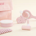 Personalised Pink Wooden Vanity Set Toy - Detail