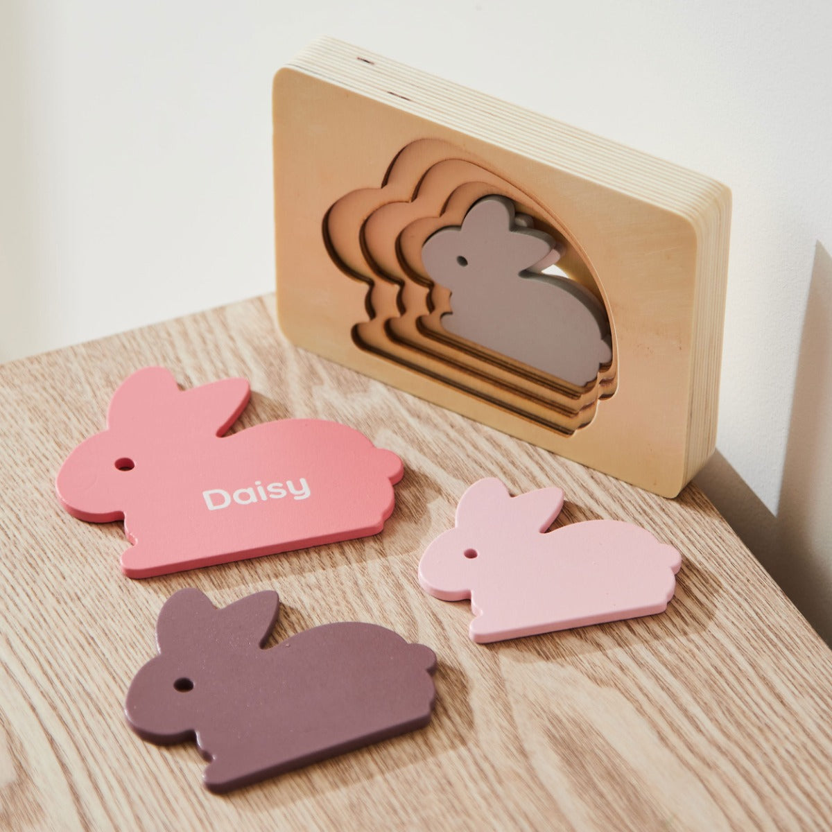 Pink Bunny Puzzle Toy FSC® (Suitable from 12 months )