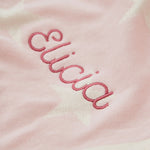Personalised Pink Star Intarsia Baby Blanket
